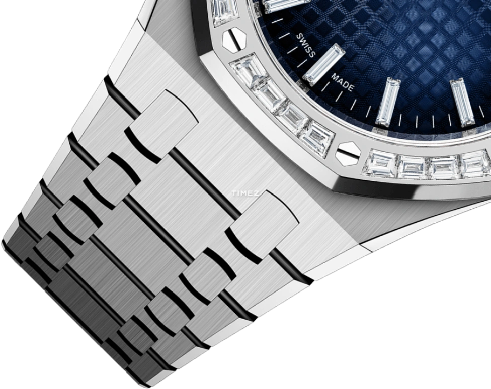 Audemars Piguet,Royal Oak 34mm,34mm,White Gold,Blue,Automatic,Day,50hours,77451BC,77451BC.ZZ.1261BC.01