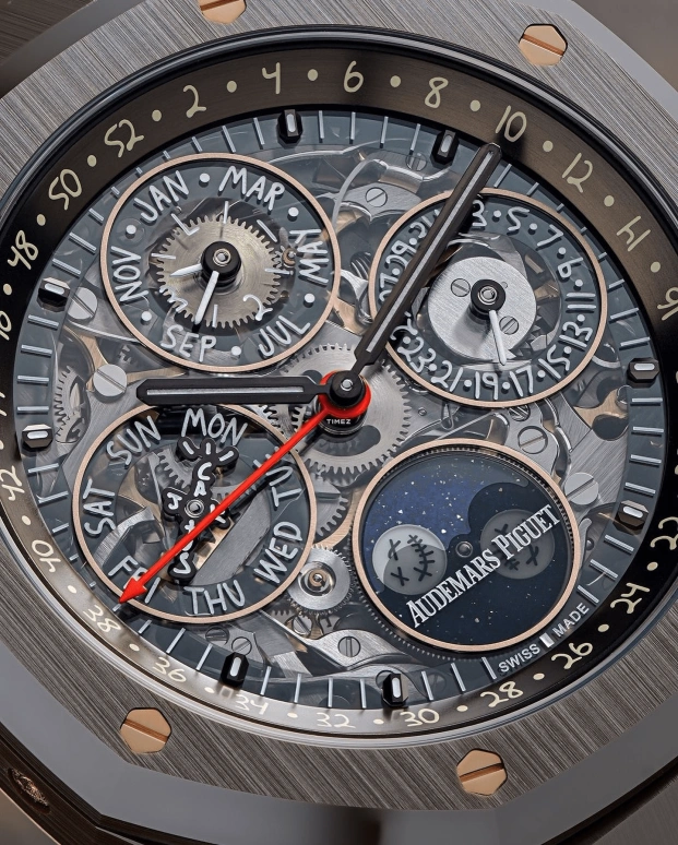 Audemars Piguet,Royal Oak 41mm,41mm,Ceramic,Rose Gold,Skeleton,Automatic,Moonphase,Perpetual Calendar,Leap Year,Month,40hours,In-house Caliber,26585CM,26585CM.OO.D301VE.01 Special limited