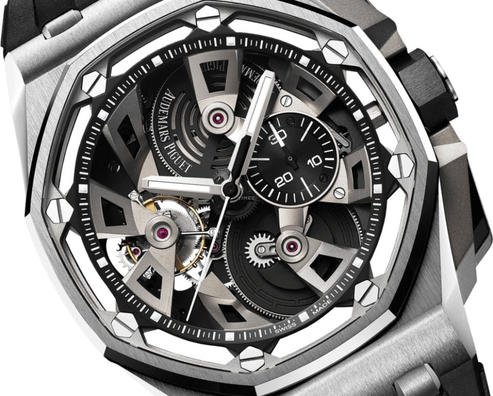 Audemars Piguet,Royal Oak Offshore 45mm,45mm,Titanium,Ceramic,Stainless Steel,Skeleton,Handwound,Chronograph,Tourbillon,26421ST,26421ST.OO.A002CA.01