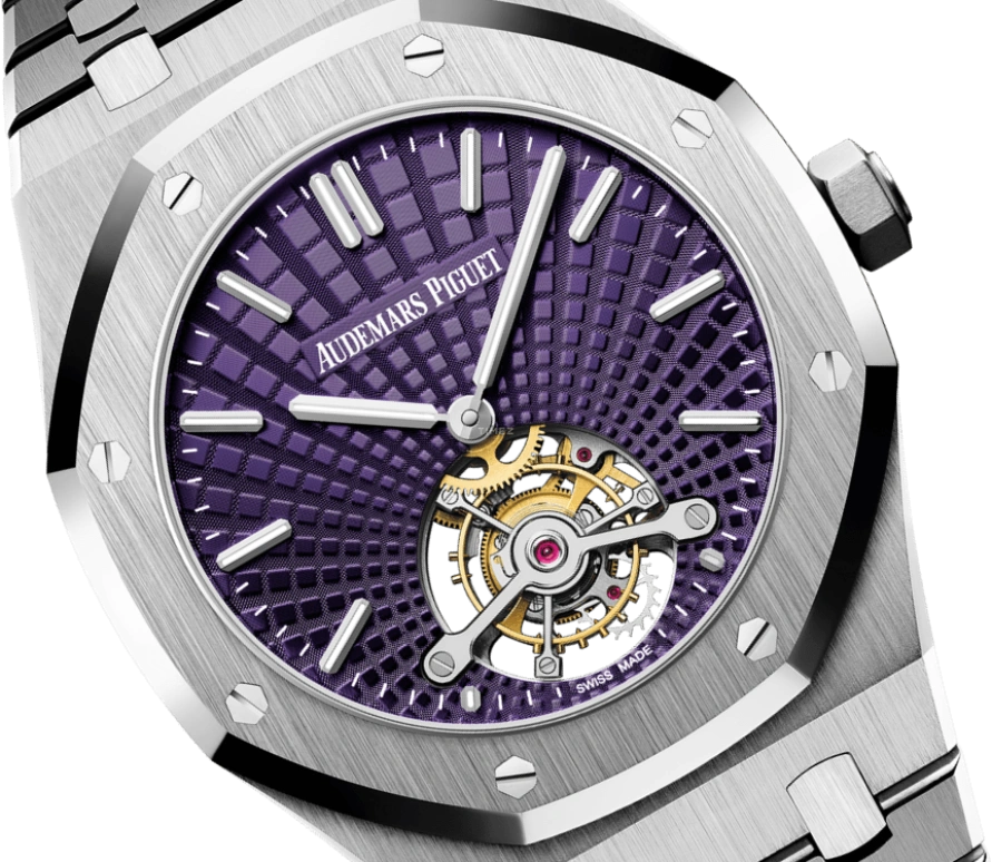 Audemars Piguet,Royal Oak 41mm,41mm,Stainless Steel,Purple,Handwound,Tourbillon,70hours,Francisco Lindor,26522ST,26522ST.OO.1220ST.01