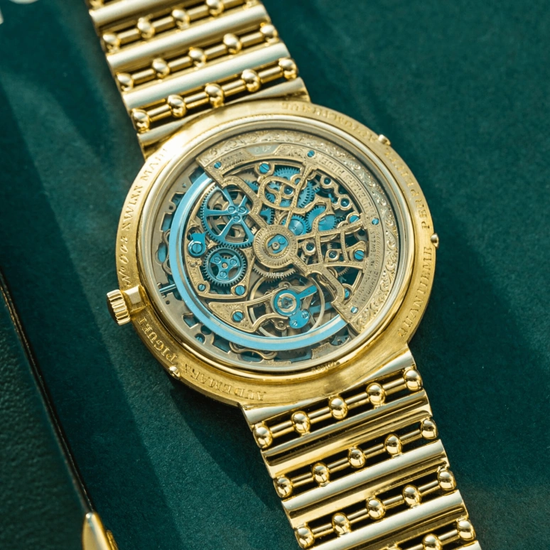 Audemars Piguet,Other 36mm,36mm,Yellow Gold,Skeleton,Automatic,Moonphase,Perpetual Calendar,Month,Date,40hours,In-house Caliber,5582BA