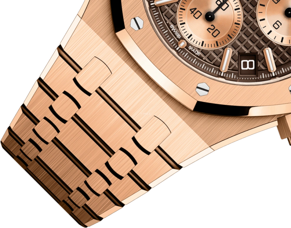 Audemars Piguet,Royal Oak 41mm,41mm,Pink Gold,Brown,Automatic,Chronograph,Day,26239OR,26239OR.OO.1220OR.02
