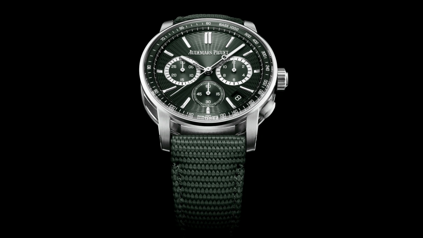 Audemars Piguet,CODE 11.59 41mm,41mm,Stainless Steel,Green,Automatic,Chronograph,Day,Flyback,26393ST,26393ST.OO.A056KB.01