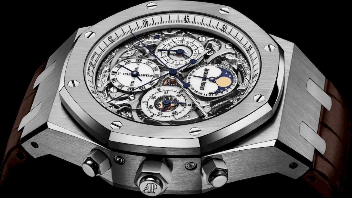 Audemars Piguet,Royal Oak 44mm,44mm,Stainless Steel,White,Automatic,Chronograph,Moonphase,Perpetual Calendar,Month,45hours,In-house Caliber,26065ST,26065ST.OO.D088CR.01
