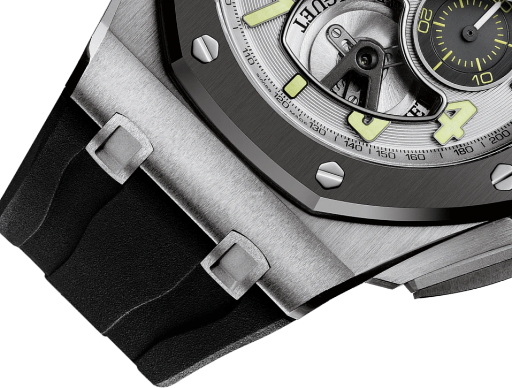 Audemars Piguet,Royal Oak Offshore 44mm,44mm,Titanium,Ceramic,Silver,Handwound,Chronograph,Tourbillon,26387IO,26387IO.OO.D002CA.01
