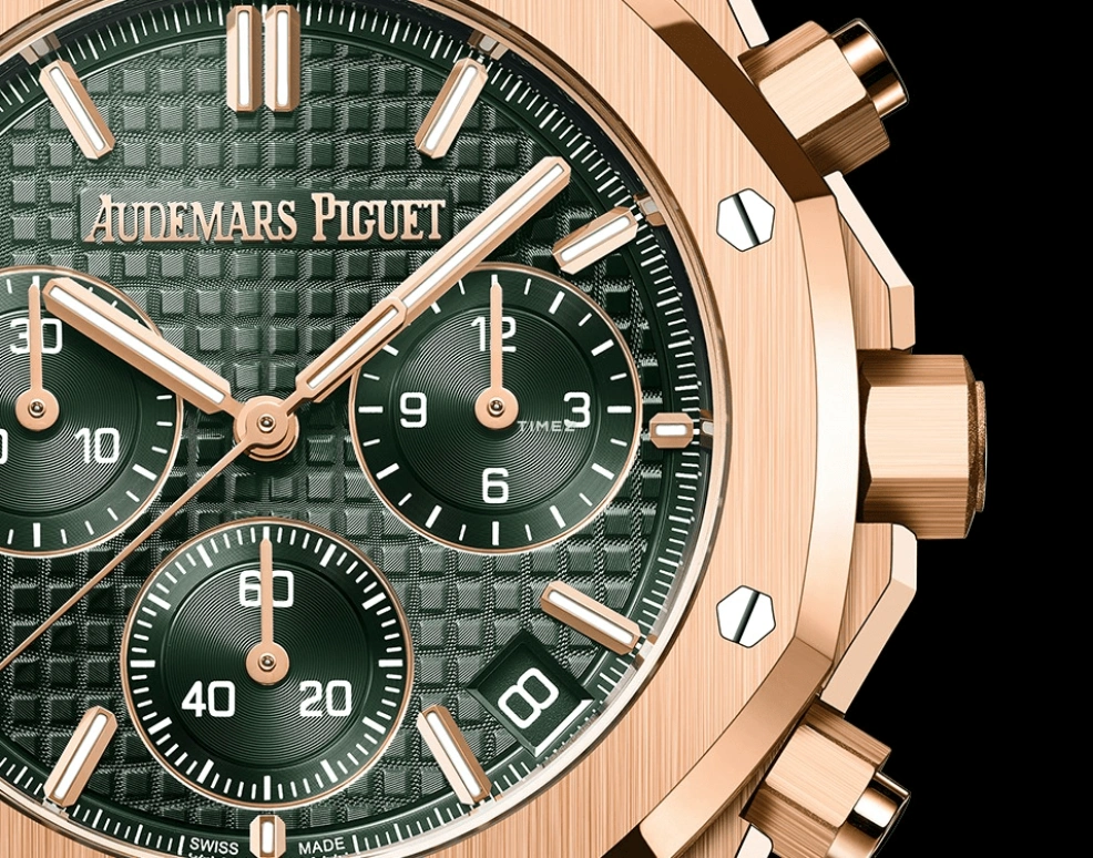 Audemars Piguet,Royal Oak 41mm,41mm,Rose Gold,Khaki Green,Automatic,Chronograph,Day,Flyback,Michael Jordan,Fresh Prince,Ben Simmons,flying man,Air Jordan,G.O.A.T.,M.J.,26240OR,26240OR.OO.D404CR.02
