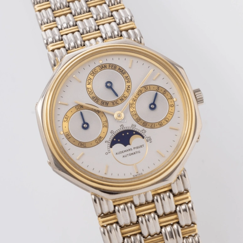 Audemars Piguet,Other 36mm,36mm,White Gold,Yellow Gold,Silver White,Automatic,Moonphase,Perpetual Calendar,Month,Date,40hours,In-house Caliber,5557CA