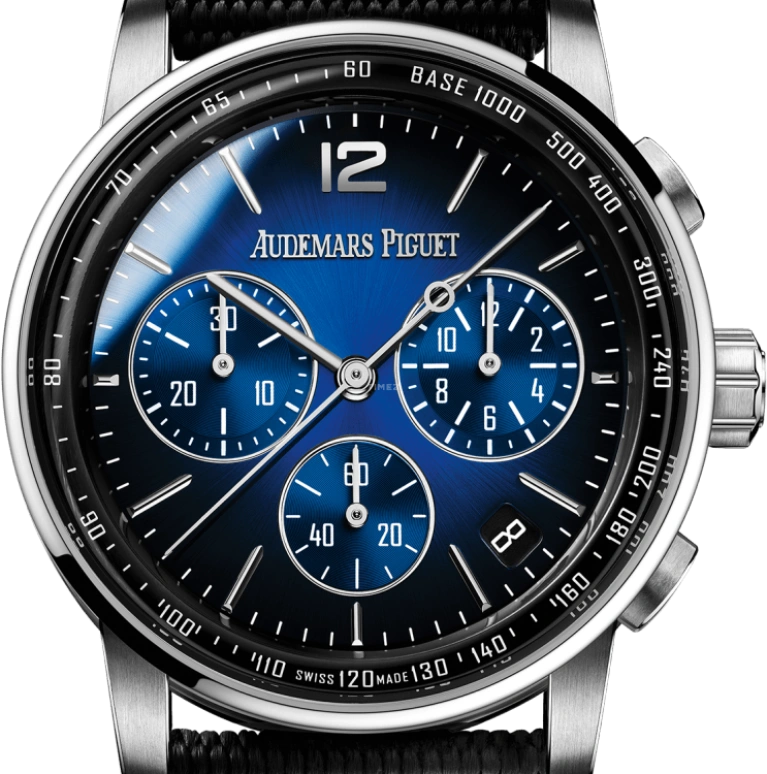 Audemars Piguet,CODE 11.59 41mm,41mm,White Gold,Blue,Automatic,Chronograph,Day,Flyback,26393BC,26393BC.OO.A002KB.01