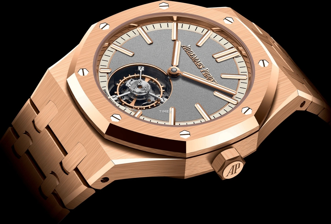 Audemars Piguet,Royal Oak 41mm,41mm,Rose Gold,Grey,Automatic,Tourbillon,65hours,26730OR,26730OR.OO.1320OR.05