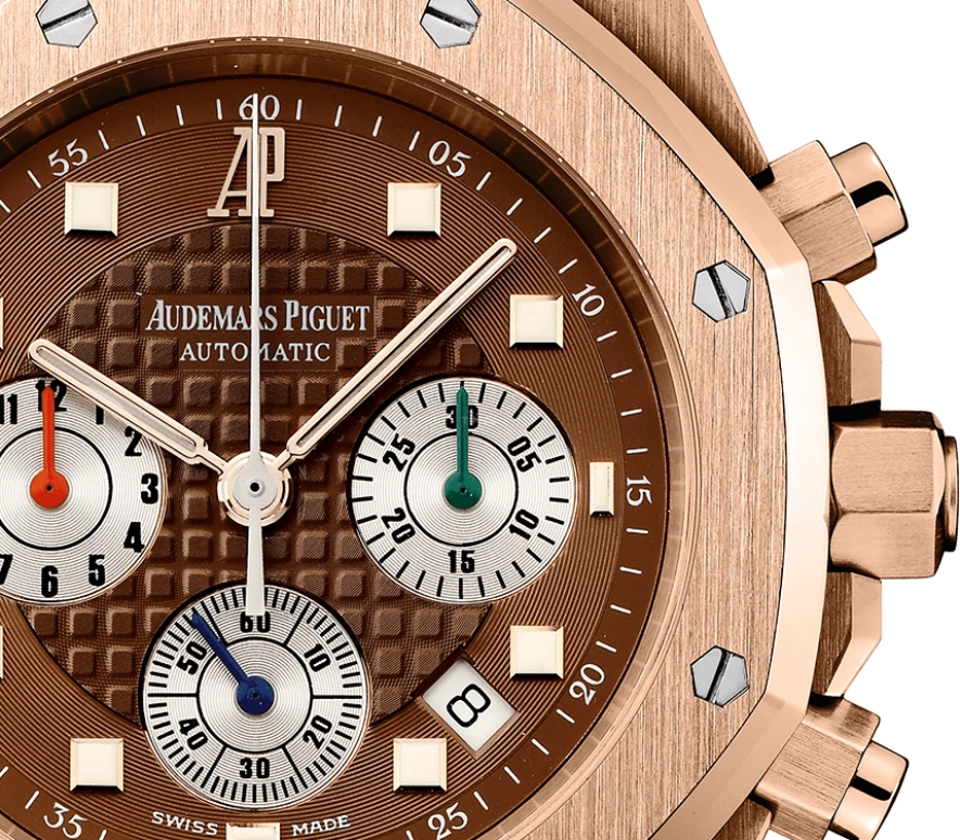 Audemars Piguet,Royal Oak 39mm,39mm,Pink Gold,Brown,Automatic,Chronograph,Day,26161OR,26161OR.OO.D088CR.01