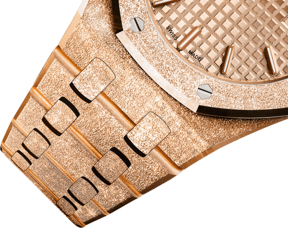 Audemars Piguet,Royal Oak 33mm,33mm,Rose Gold,Pink,Quartz,Day,In-house Caliber,67653OR,67653OR.GG.1263OR.02