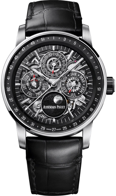 Audemars Piguet,CODE 11.59 41mm,41mm,White Gold,Silver,Automatic,Moonphase,Perpetual Calendar,Leap Year,Month,55hours,In-house Caliber,26443NB,26443NB.OO.D002CR.01