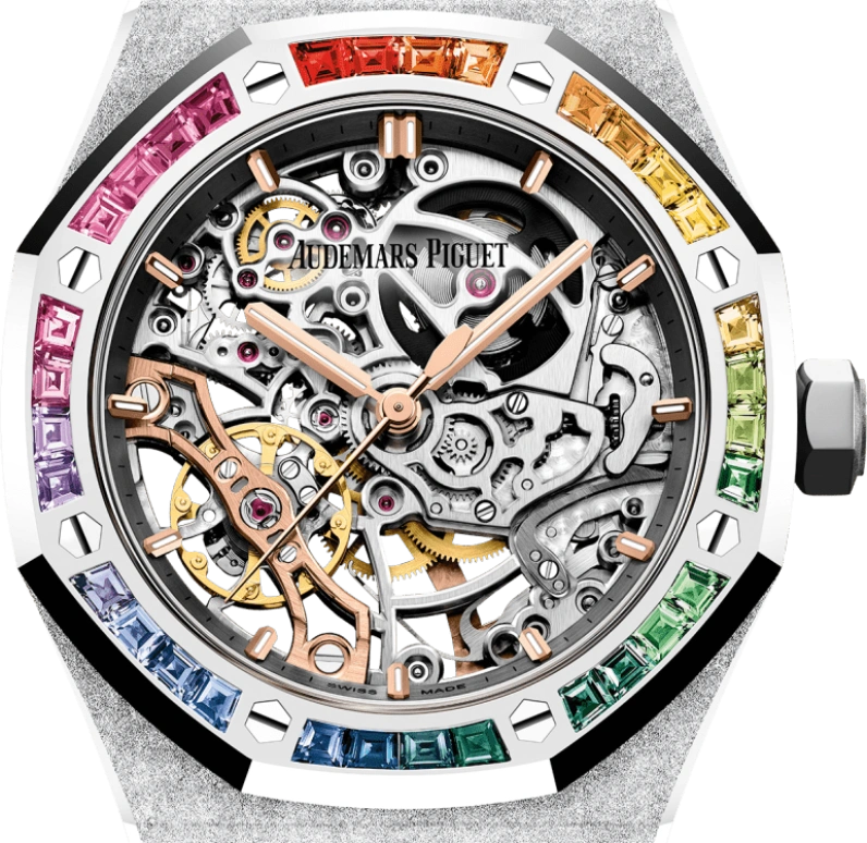 Audemars Piguet,Royal Oak 37mm,37mm,White Gold,Skeleton,Automatic,Double Balance,45hours,15468BC,15468BC.YG.1259BC.01