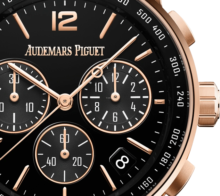 Audemars Piguet,CODE 11.59 41mm,41mm,Pink Gold,Black,Automatic,Chronograph,Day,Flyback,26393OR,26393OR.OO.A002KB.01