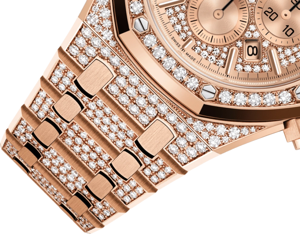 Audemars Piguet,Royal Oak 41mm,41mm,Rose Gold,Silver,Rose Gold,Automatic,Chronograph,Day,26333OR,26333OR.ZZ.1222OR.01