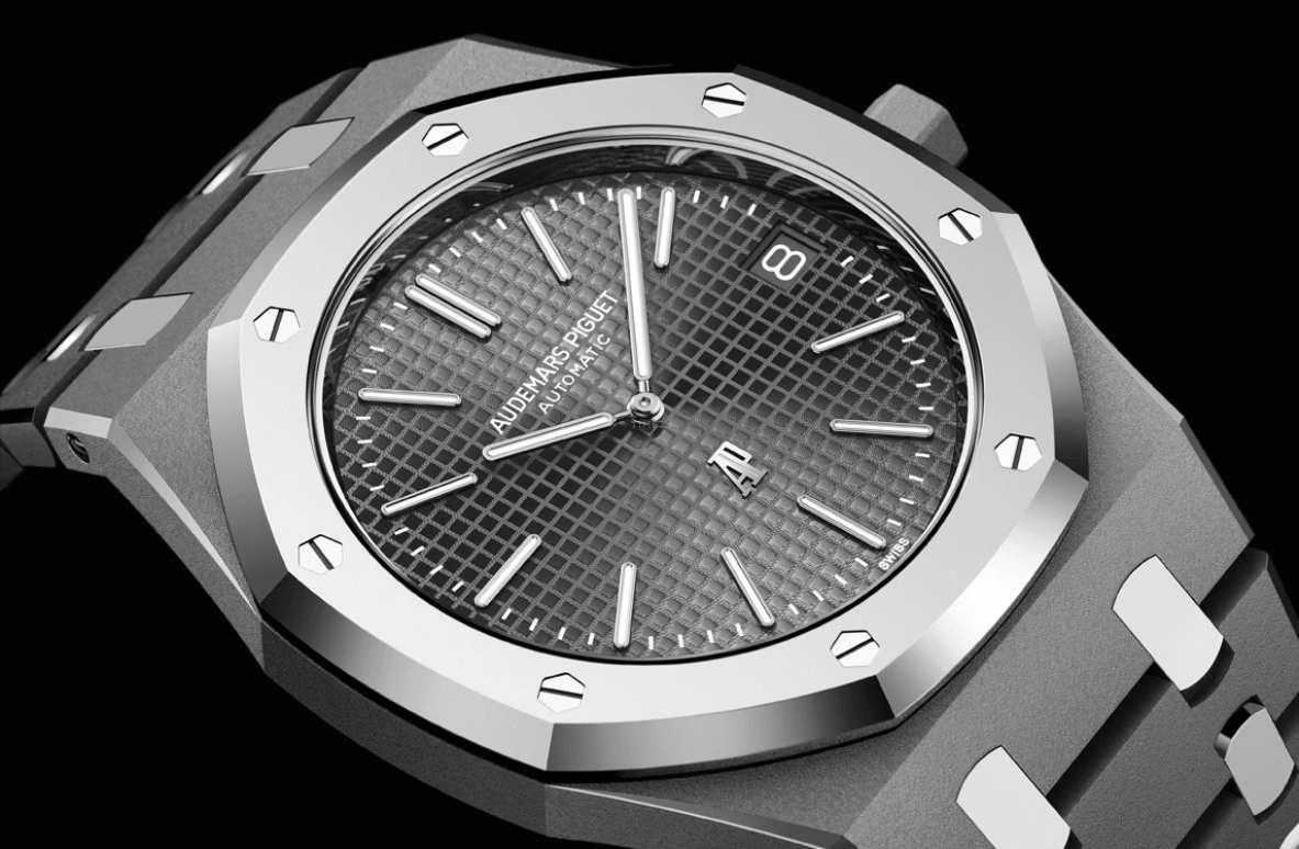 Audemars Piguet,Royal Oak 39mm,39mm,Titanium,BMG,Grey,Automatic,Day,40hours,15202XT,15202XT.GG.1240XT.99