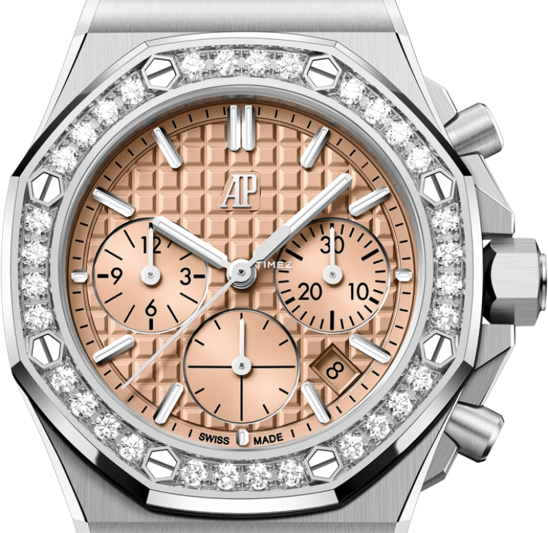 Audemars Piguet,Royal Oak Offshore 37mm,37mm,Stainless Steel,Salmon,Automatic,Chronograph,Day,26231ST,26231ST.ZZ.A178CA.01