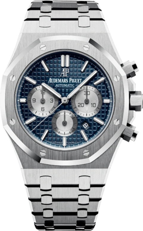 Audemars Piguet,Royal Oak 41mm,41mm,Stainless Steel,Blue,Automatic,Chronograph,Day,26331ST,26331ST.OO.1220ST.01