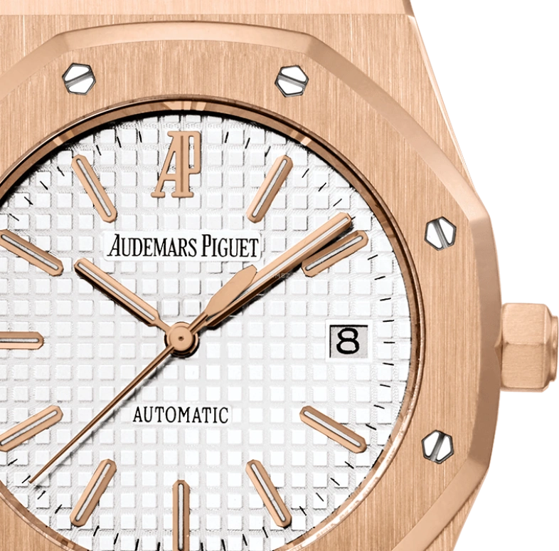 Audemars Piguet,Royal Oak 39mm,39mm,Rose Gold,Silver,White,Automatic,Day,60hours,15300OR,15300OR.OO.D088CR.02