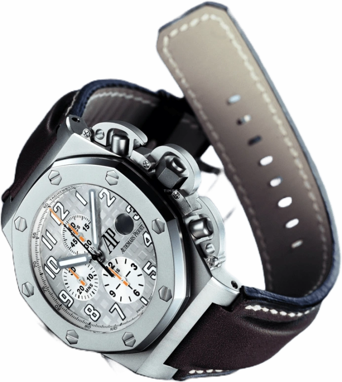 Audemars Piguet,Royal Oak Offshore 48mm,48mm,Titanium,Silver,Silver White,White,Automatic,Chronograph,Day,25863TI,25863TI.O.A080CU.01