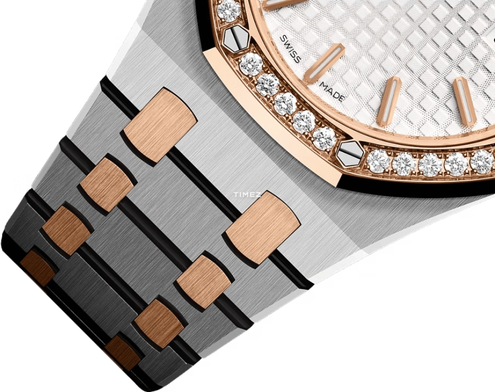 Audemars Piguet,Royal Oak 33mm,33mm,Stainless Steel,Rose Gold,Silver,Quartz,Day,In-house Caliber,67651SR,67651SR.ZZ.1261SR.01-A