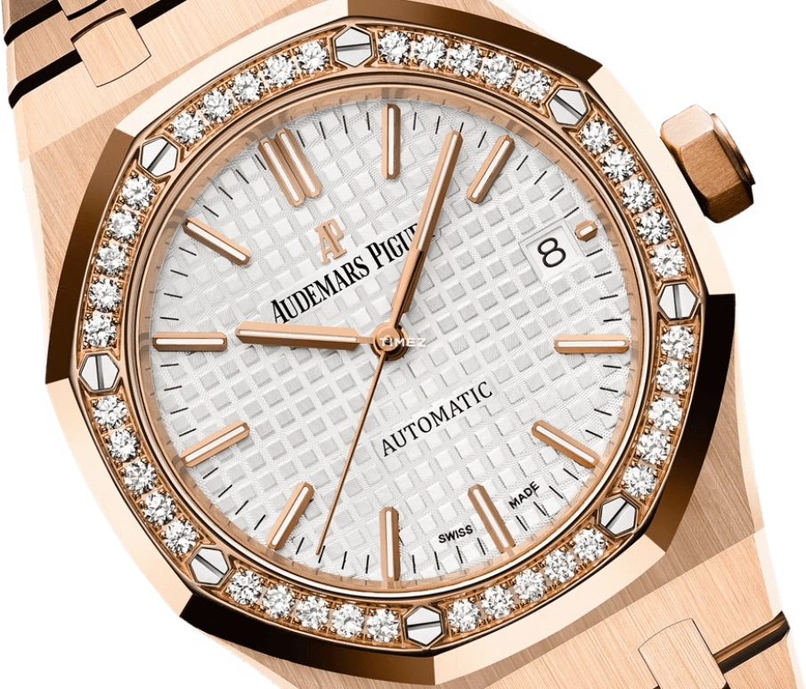 Audemars Piguet,Royal Oak 37mm,37mm,Rose Gold,Silver White,Automatic,Day,60hours,15451OR,15451OR.ZZ.1256OR.01.A