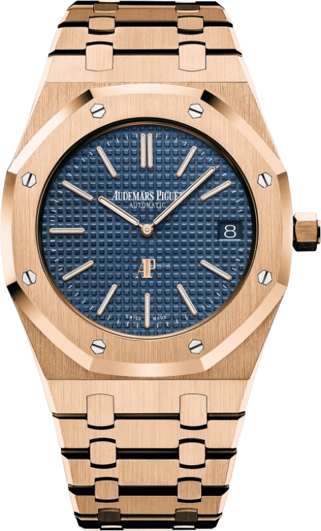 Audemars Piguet,Royal Oak 39mm,39mm,Rose Gold,Blue,Automatic,Day,40hours,15202OR,15202OR.OO.1240OR.01