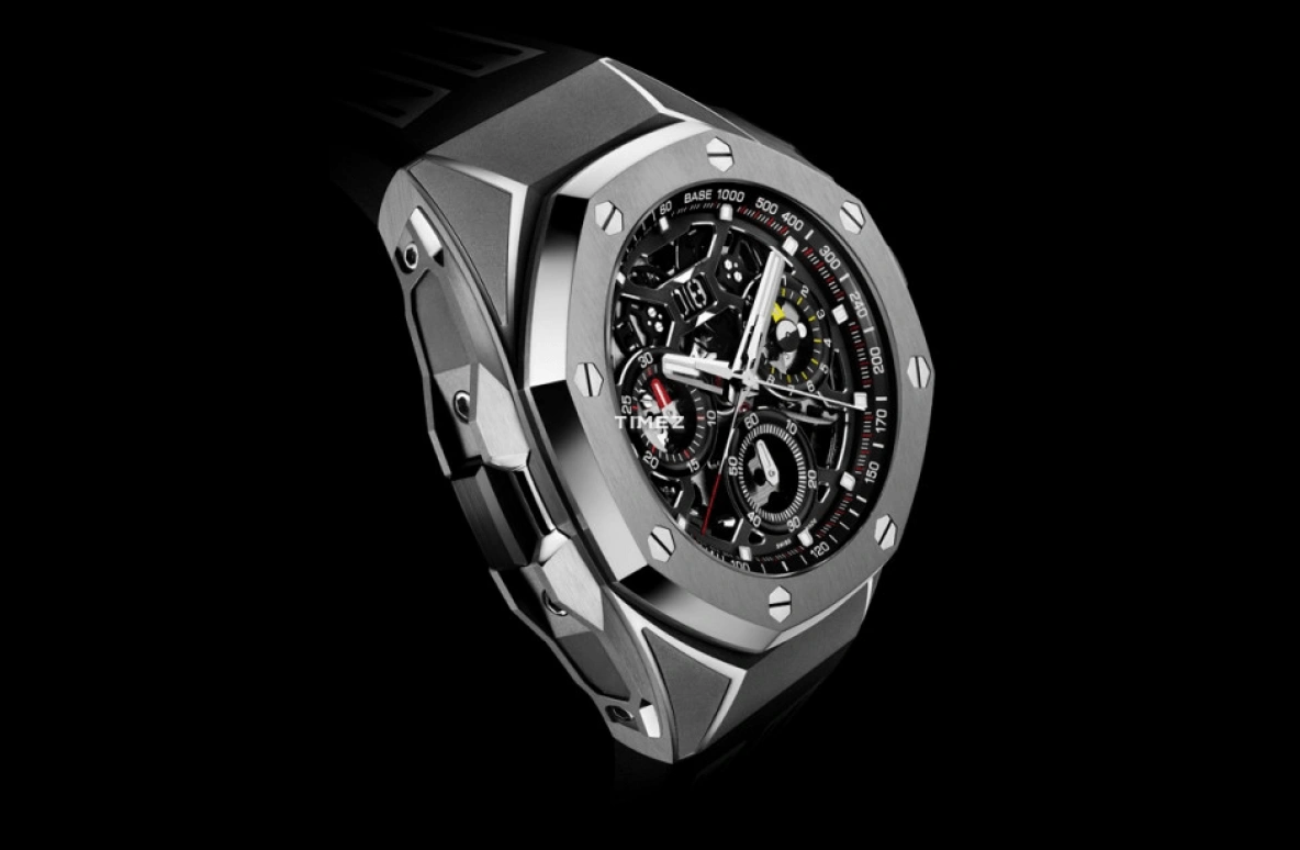 Audemars Piguet,Royal Oak Concept 43mm,43mm,Titanium,Black,Skeleton,Automatic,Chronograph,Rattrapante,Big Date,26650TI,26650TI.OO.D013CA.01
