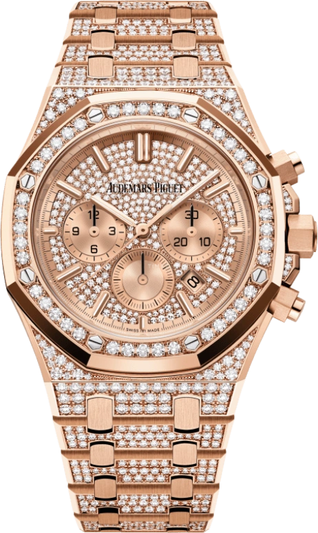 Audemars Piguet,Royal Oak 41mm,41mm,Rose Gold,Silver,Rose Gold,Automatic,Chronograph,Day,26333OR,26333OR.ZZ.1222OR.01