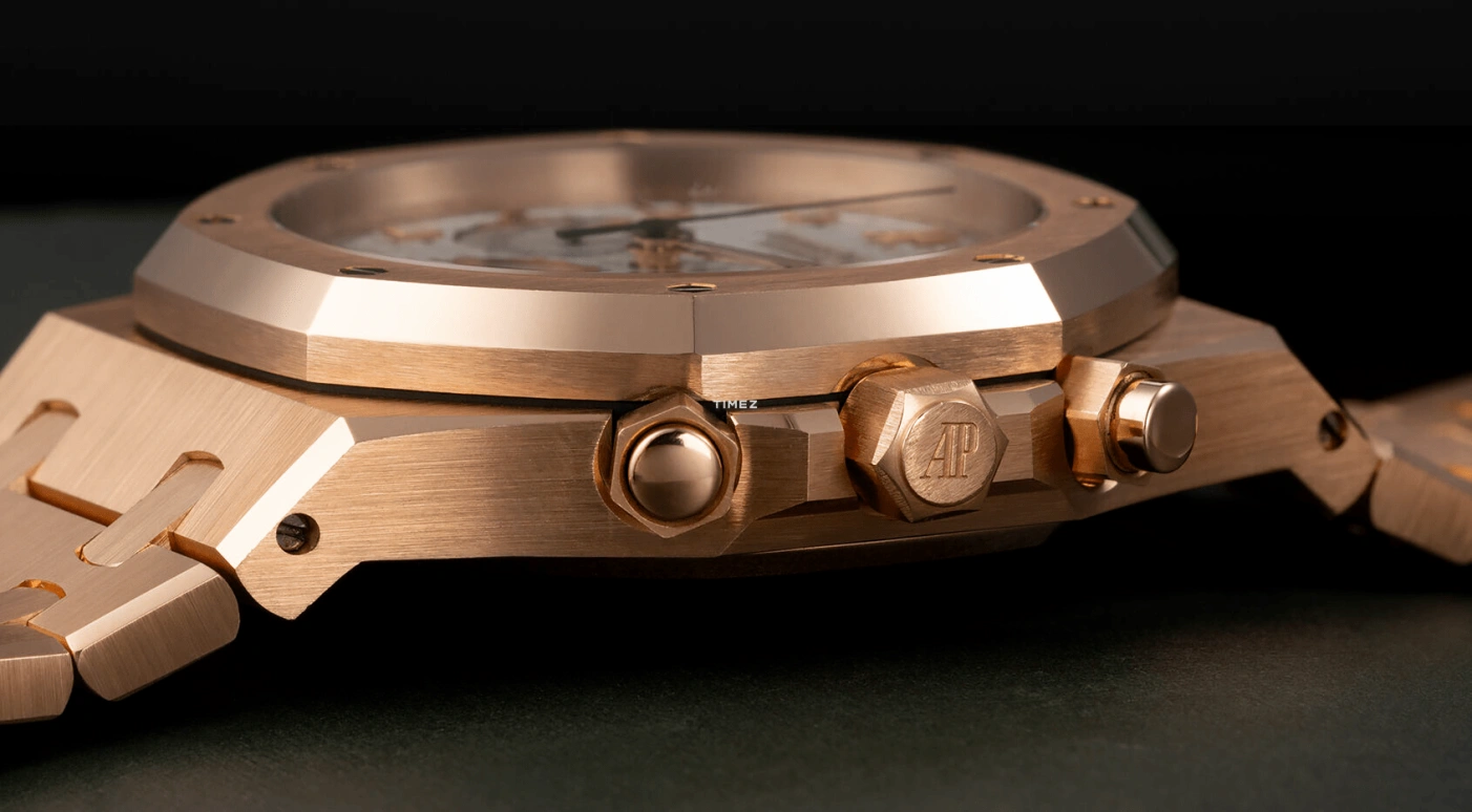 Audemars Piguet,Royal Oak 40mm,40mm,Rose Gold,White,Silver,Automatic,Chronograph,Day,259600R,259600R.OO.1185OR.01
