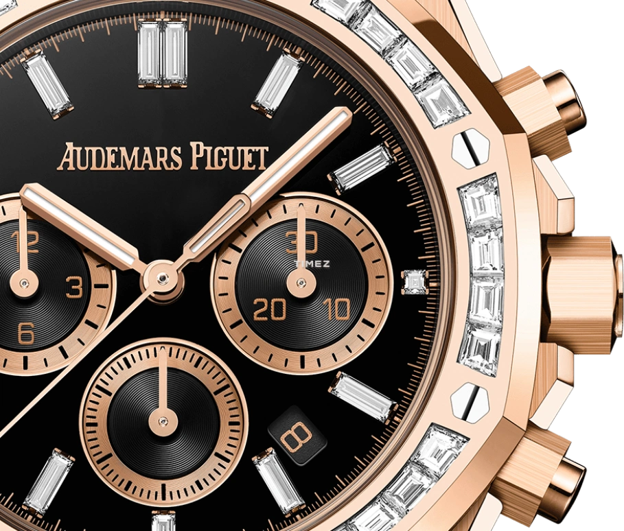 Audemars Piguet,Royal Oak 38mm,38mm,Rose Gold,Black,Automatic,Chronograph,Day,26715OR,26715OR.ZZ.1356OR.02