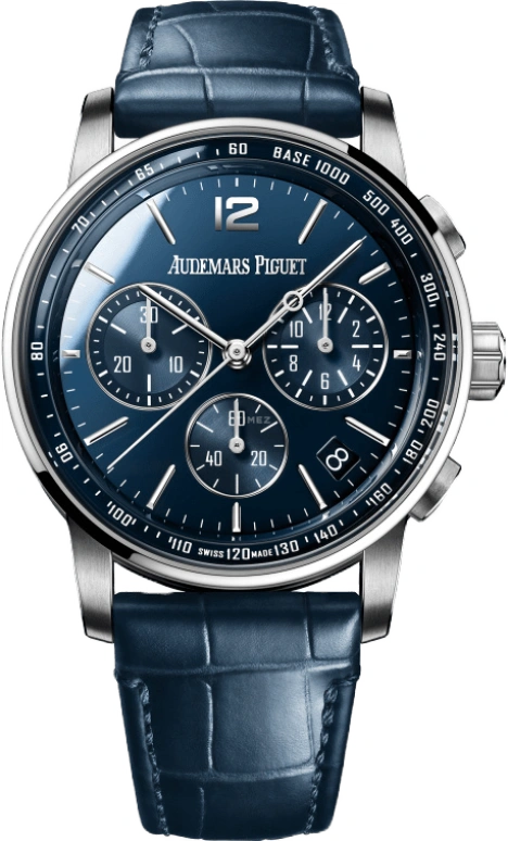 Audemars Piguet,CODE 11.59 41mm,41mm,White Gold,Blue,Automatic,Chronograph,Day,Flyback,26393BC,26393BC.OO.A321CR.01