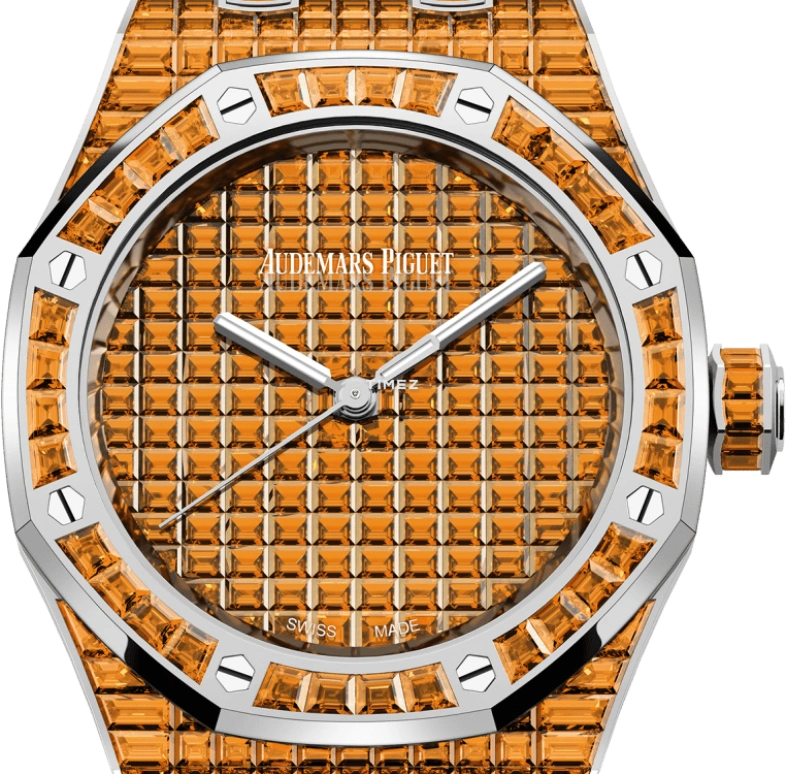 Audemars Piguet,Royal Oak 37mm,37mm,White Gold,Orange,Automatic,60hours,In-house Caliber,15554BC,15554BC.SE.1274BC.01