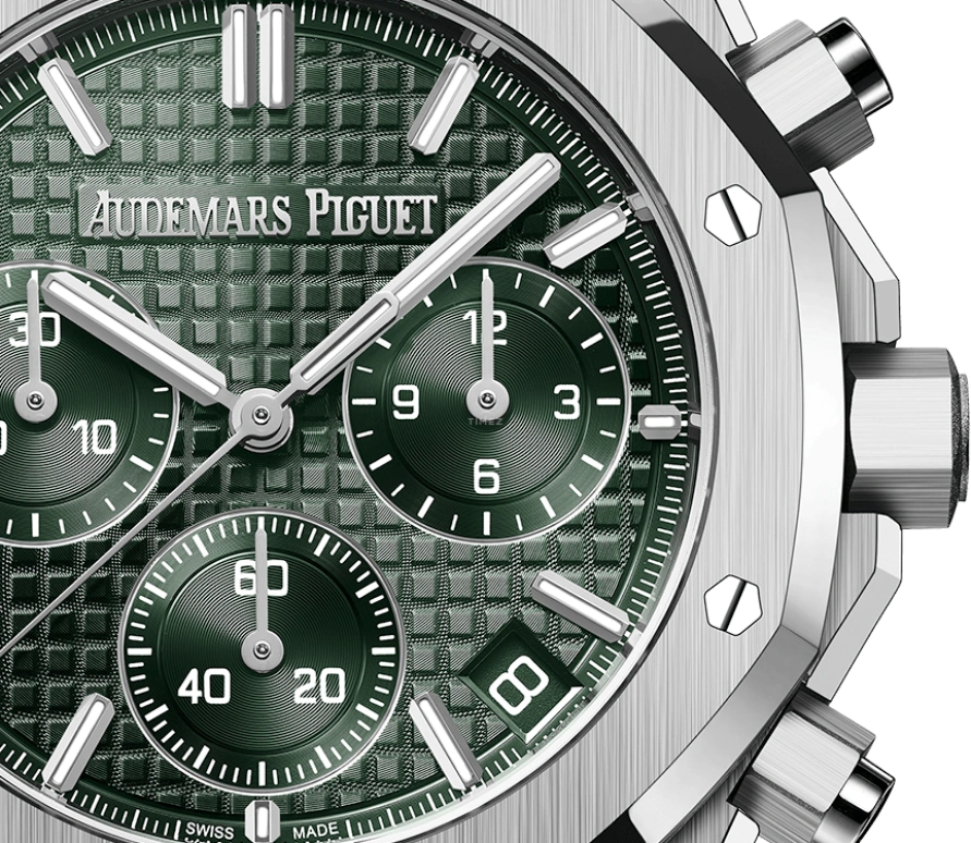 Audemars Piguet,Royal Oak 41mm,41mm,Stainless Steel,Green,Automatic,Chronograph,Day,26240ST,26240ST.OO.1320ST.04 50th