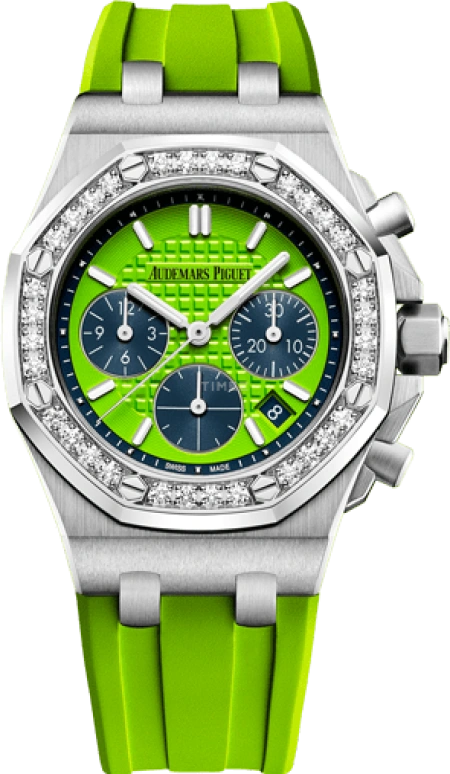 Audemars Piguet,Royal Oak Offshore 37mm,37mm,Stainless Steel,Green,Blue,Automatic,Chronograph,Day,26231ST,26231ST.ZZ.D038CA.01