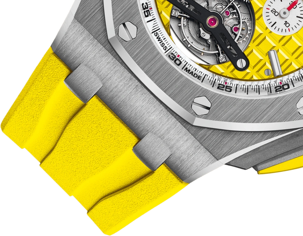 Audemars Piguet,Royal Oak Offshore 44mm,44mm,Stainless Steel,Yellow,Automatic,Chronograph,Day,26540ST,26540ST.OO.A051CA.01