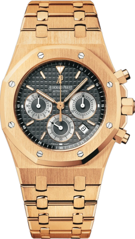 Audemars Piguet,Royal Oak 39mm,39mm,Pink Gold,Silver,White,Silver White,Automatic,Chronograph,Day,25960OR,25960OR.OO.1185OR.03