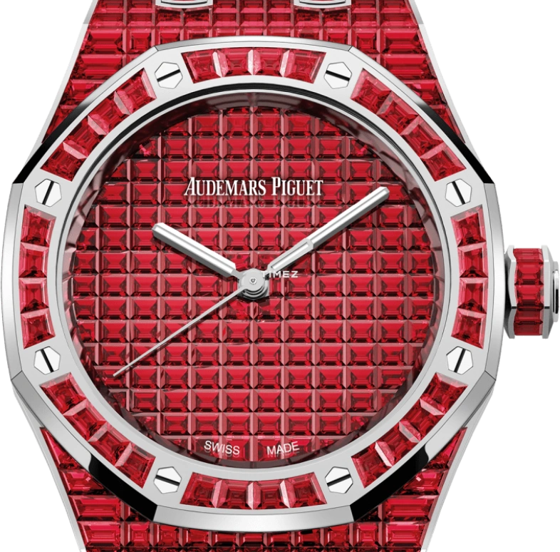 Audemars Piguet,Royal Oak 37mm,37mm,White Gold,Red,Automatic,60hours,In-house Caliber,15554BC,15554BC.RR.1274BC.01