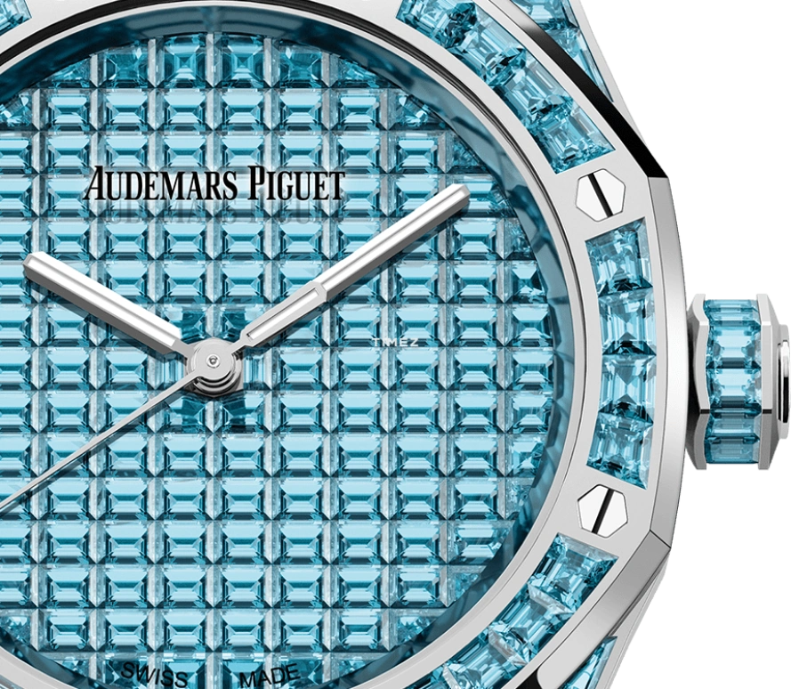 Audemars Piguet,Royal Oak 37mm,37mm,White Gold,Blue,Automatic,60hours,In-house Caliber,15554BC,15554BC.TO.1274BC.01