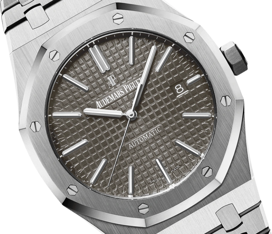 Audemars Piguet,Royal Oak 41mm,41mm,Stainless Steel,Grey,Automatic,Day,60hours,15400ST,15400ST.OO.1220ST.04