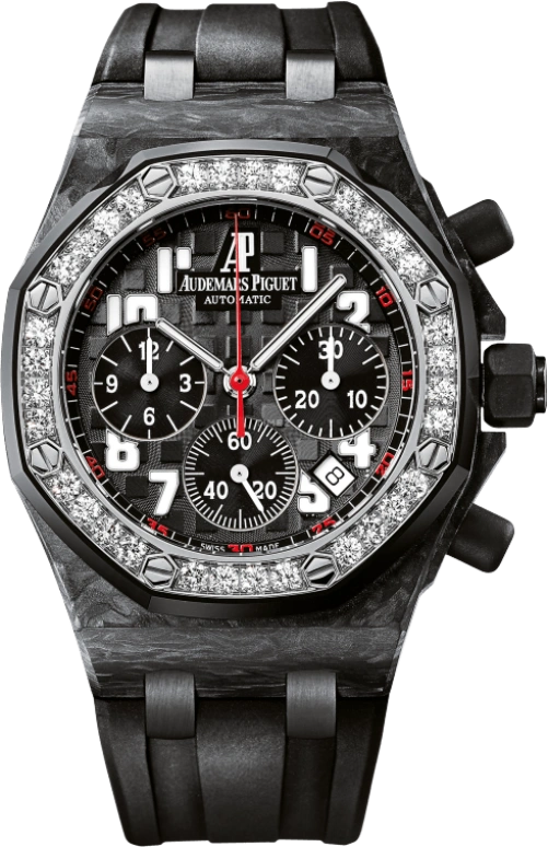 Audemars Piguet,Royal Oak Offshore 37mm,37mm,Ceramic,Carbon,Rubber,Black,Automatic,Chronograph,Day,26267FS,26267FS.ZZ.D002CA.01