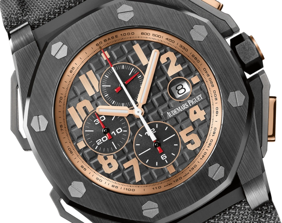 Audemars Piguet,Royal Oak Offshore 48mm,48mm,Pink Gold,Titanium,Ceramic,Black,Automatic,Chronograph,Day,26378IO,26378IO.OO.A001KE.01