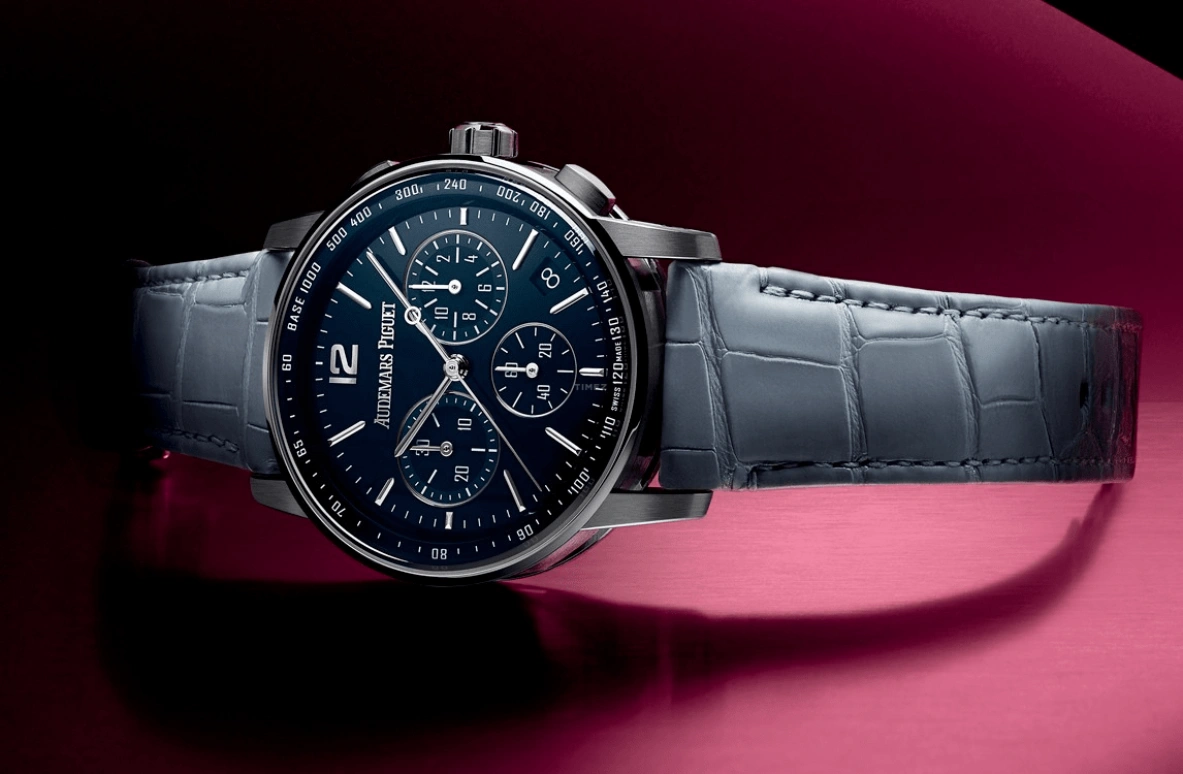 Audemars Piguet,CODE 11.59 41mm,41mm,White Gold,Blue,Automatic,Chronograph,Day,Flyback,26393BC,26393BC.OO.A321CR.01