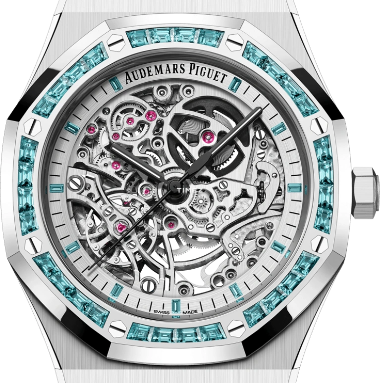 Audemars Piguet,Royal Oak 41mm,41mm,White Gold,Skeleton,Silver,Automatic,45hours,In-house Caliber,15412BC,15412BC.TO.1220BC.01