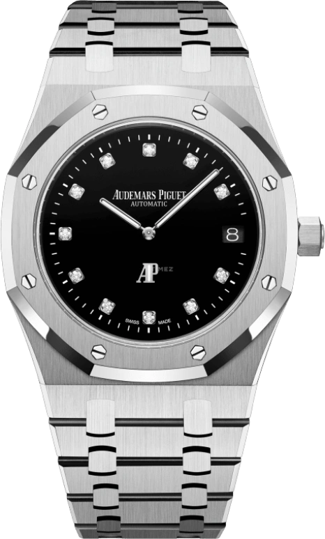 Audemars Piguet,Royal Oak 39mm,39mm,Platinum,Black,Automatic,Day,40hours,15206PT,15206PT.OO.1240PT.01