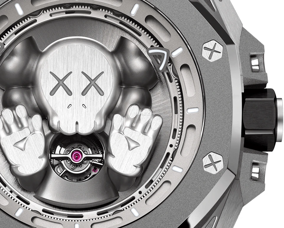 Audemars Piguet,Royal Oak Concept 43mm,43mm,Titanium,Grey,Handwound,Tourbillon,72hours,APxKAWS,kaws,26656TI,26656TI.GG.D019VE.01