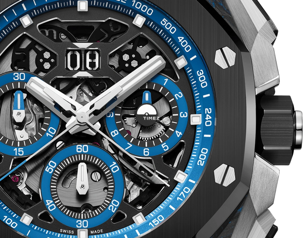 Audemars Piguet,Royal Oak Concept 43mm,43mm,Forged Carbon,Black,Blue,Skeleton,Automatic,Chronograph,Dule Time,Rattrapante,Big Date,70hours,In-house Caliber,26650FO,26650FO.OO.D353CA.01