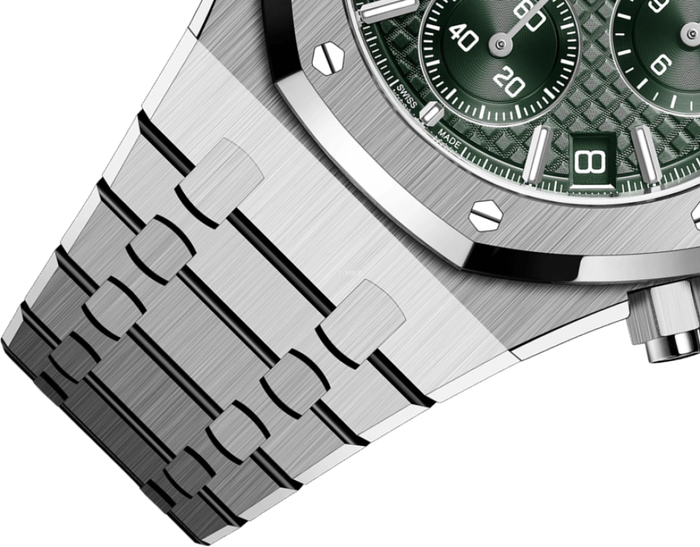 Audemars Piguet,Royal Oak 41mm,41mm,Stainless Steel,Green,Automatic,Chronograph,Day,26240ST,26240ST.OO.1320ST.04 50th