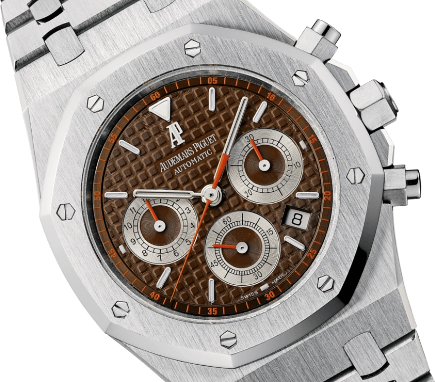 Audemars Piguet,Royal Oak 39mm,39mm,Stainless Steel,Brown,Automatic,Chronograph,Day,26300ST,26300ST.OO.1110ST.08