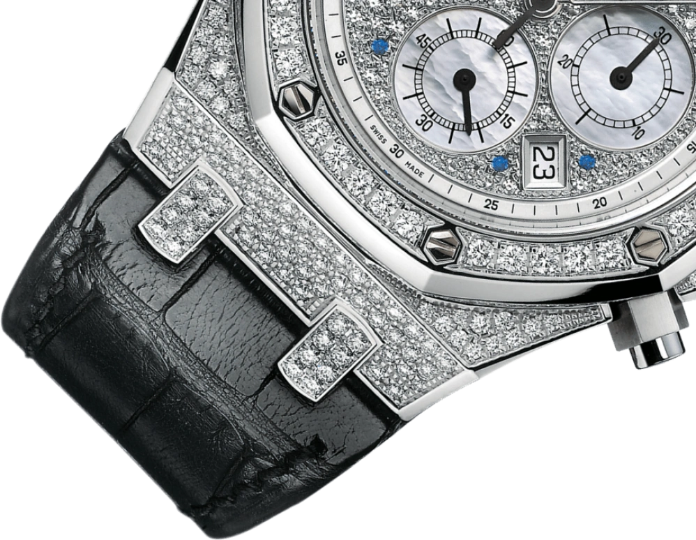 Audemars Piguet,Royal Oak 39mm,39mm,White Gold,Silver,Automatic,Chronograph,Day,26068BC,26068BC.ZZ.D002CR.01